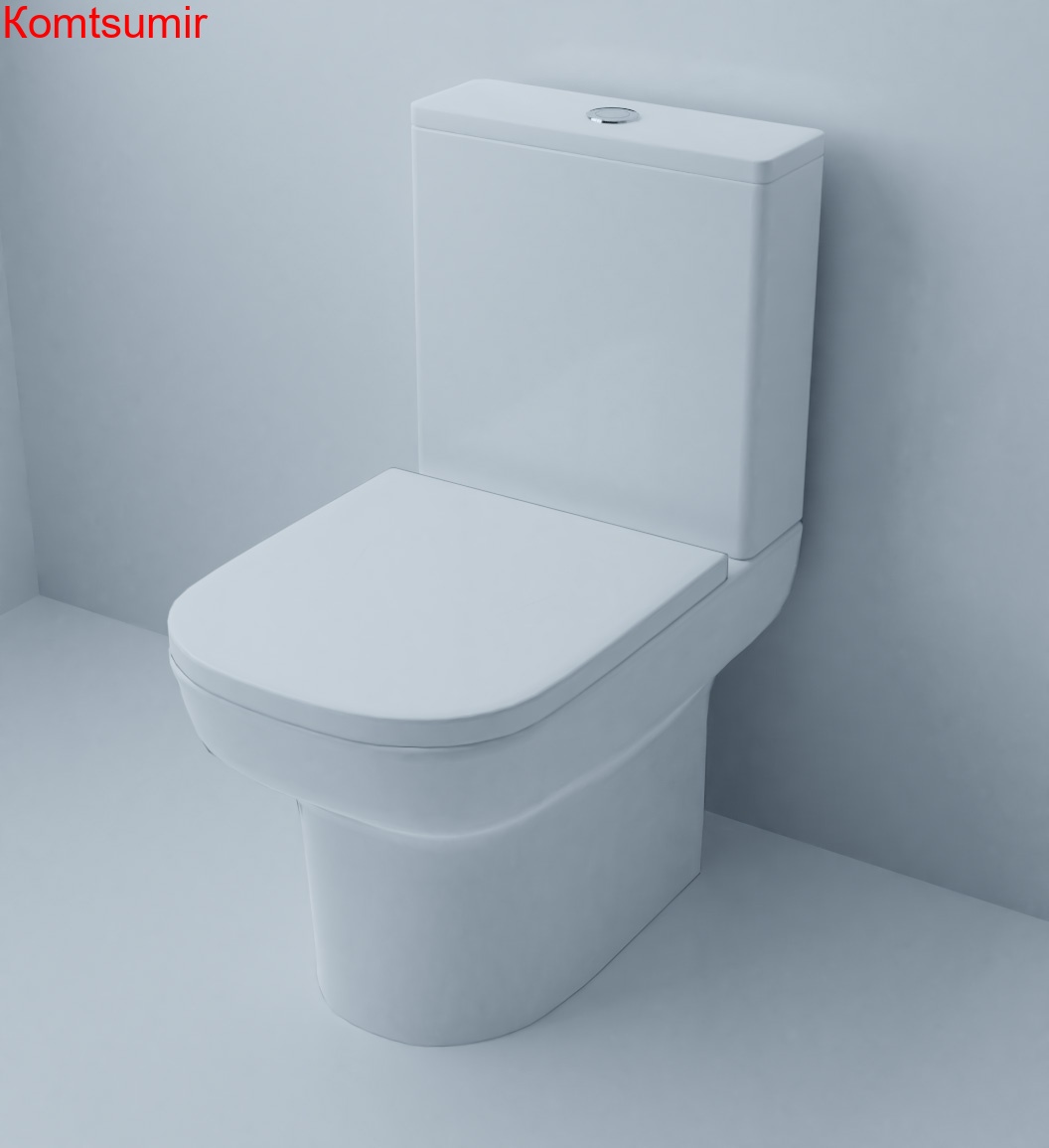 Унитаз компакт напольный Azario Alba 620х405х805 безободковый с бачком и сиденьем микролифт (AZ-8323)