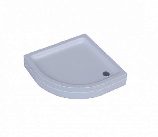 Душевой поддон акриловый Aquatek DPA-0000004 90*90*15 см, 1/4 круга R50, с ножкамии и с фронтальным экраном, без сифона