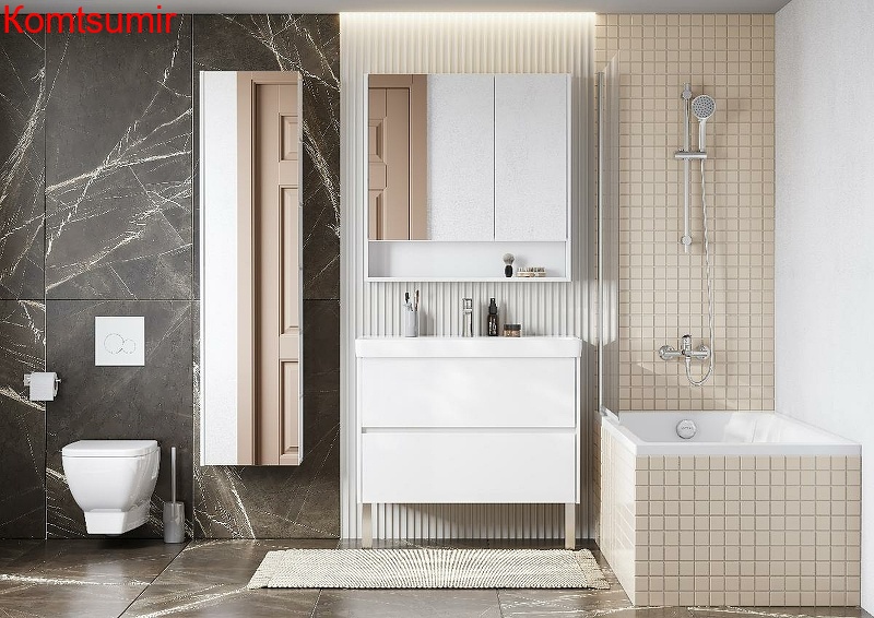 Зеркальный шкаф Aquaton Сканди 90 Белый (1A252302SD010)