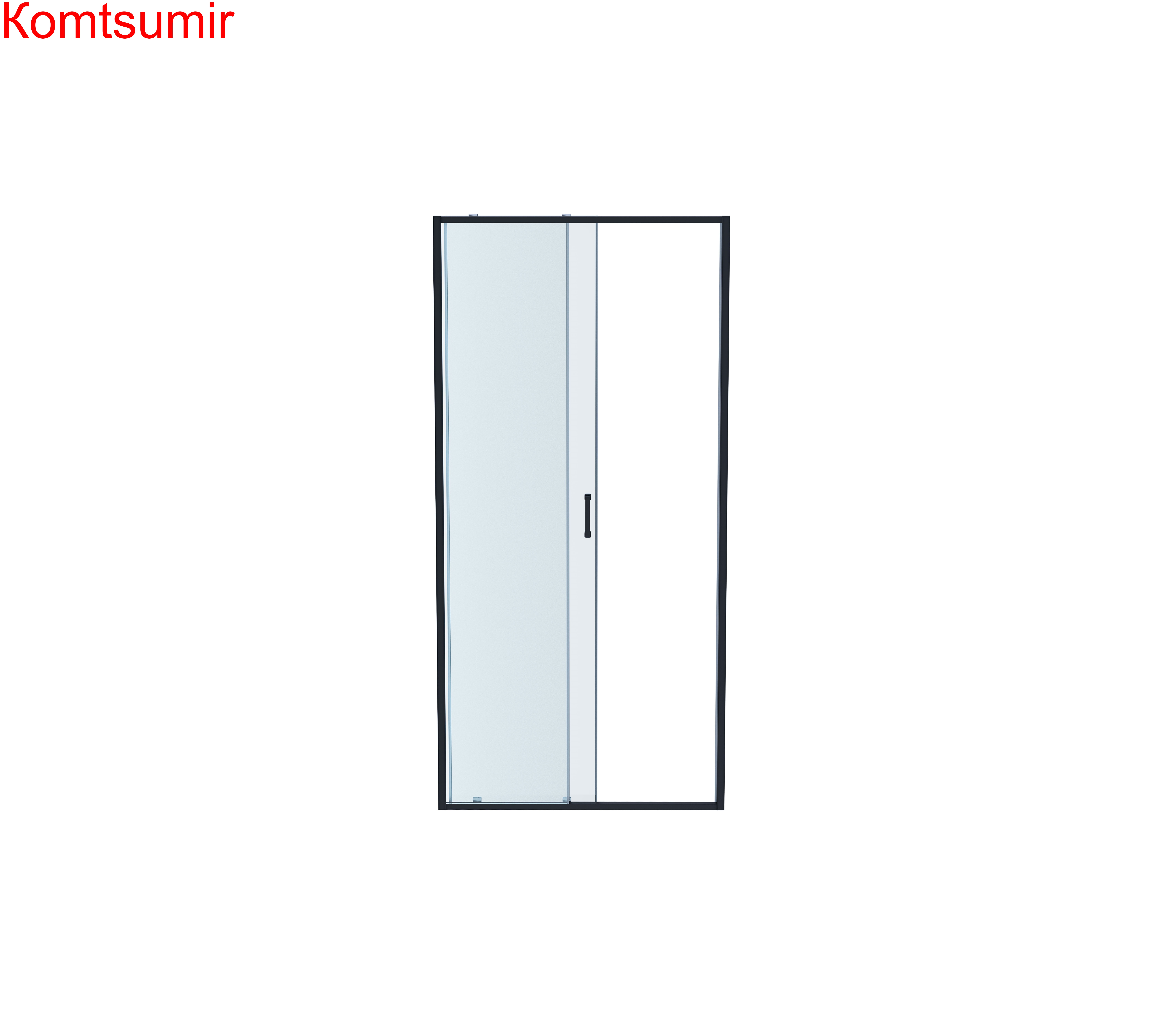 Aquatek  Душевая дверь двухэлементная, раздвижная 1000x2000 профиль черный, стекло прозрачное Aquatek  Душевая дверь двухэлементная, раздвижная 1000x2000 профиль черный, стекло прозрачное