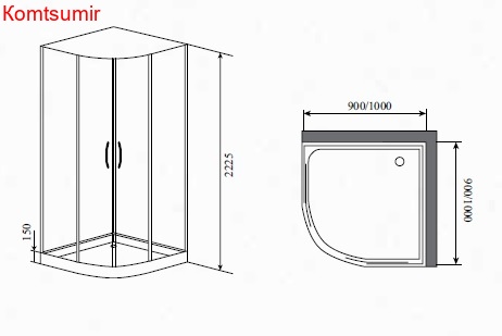 Timo Premium ILMA 909 душевая кабина (90*90*222) Timo Premium ILMA 909 душевая кабина (90*90*222)