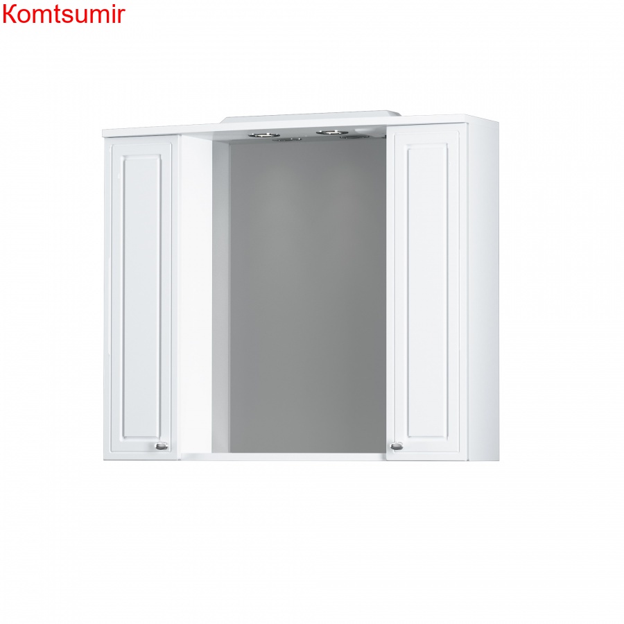 M41MPX0851WG Palace One, зеркало, частично зеркальный шкаф, 85 см, с подсветкой, белый, глянец