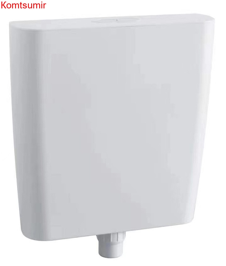 Бачок пластиковый AZARIO 380x90x390 с соединительной трубой, белый (AZ-972)