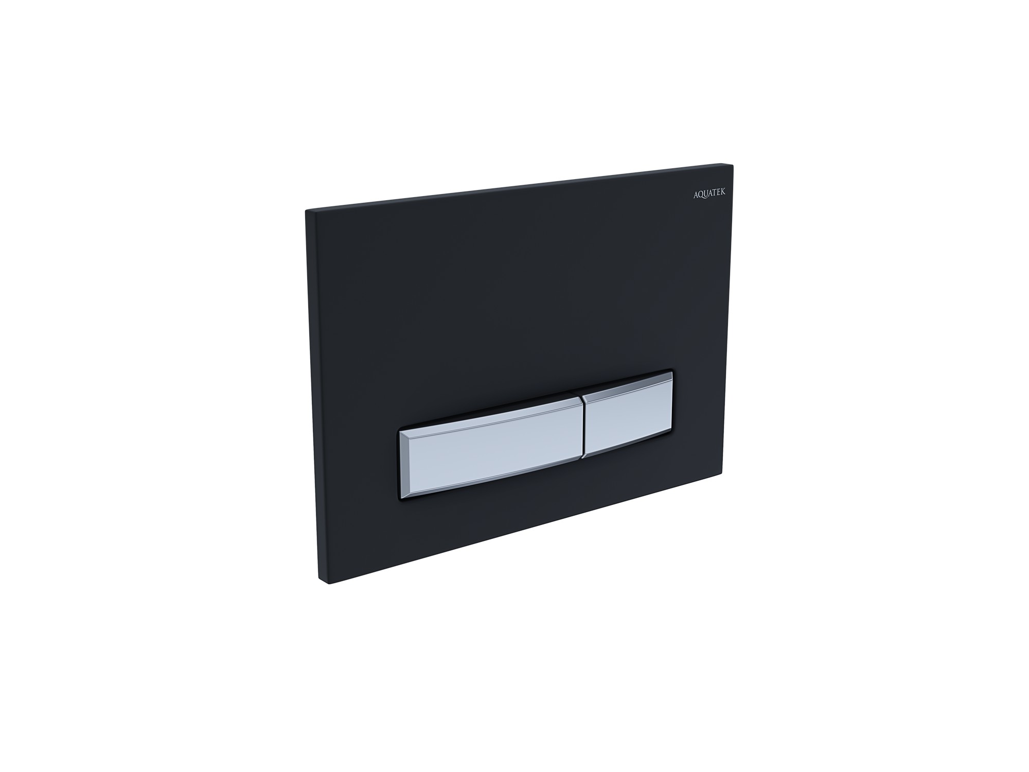 Панель смыва Aquatek Slim Черная матовая (клавиши прямоугольные никель) KDI-0000026