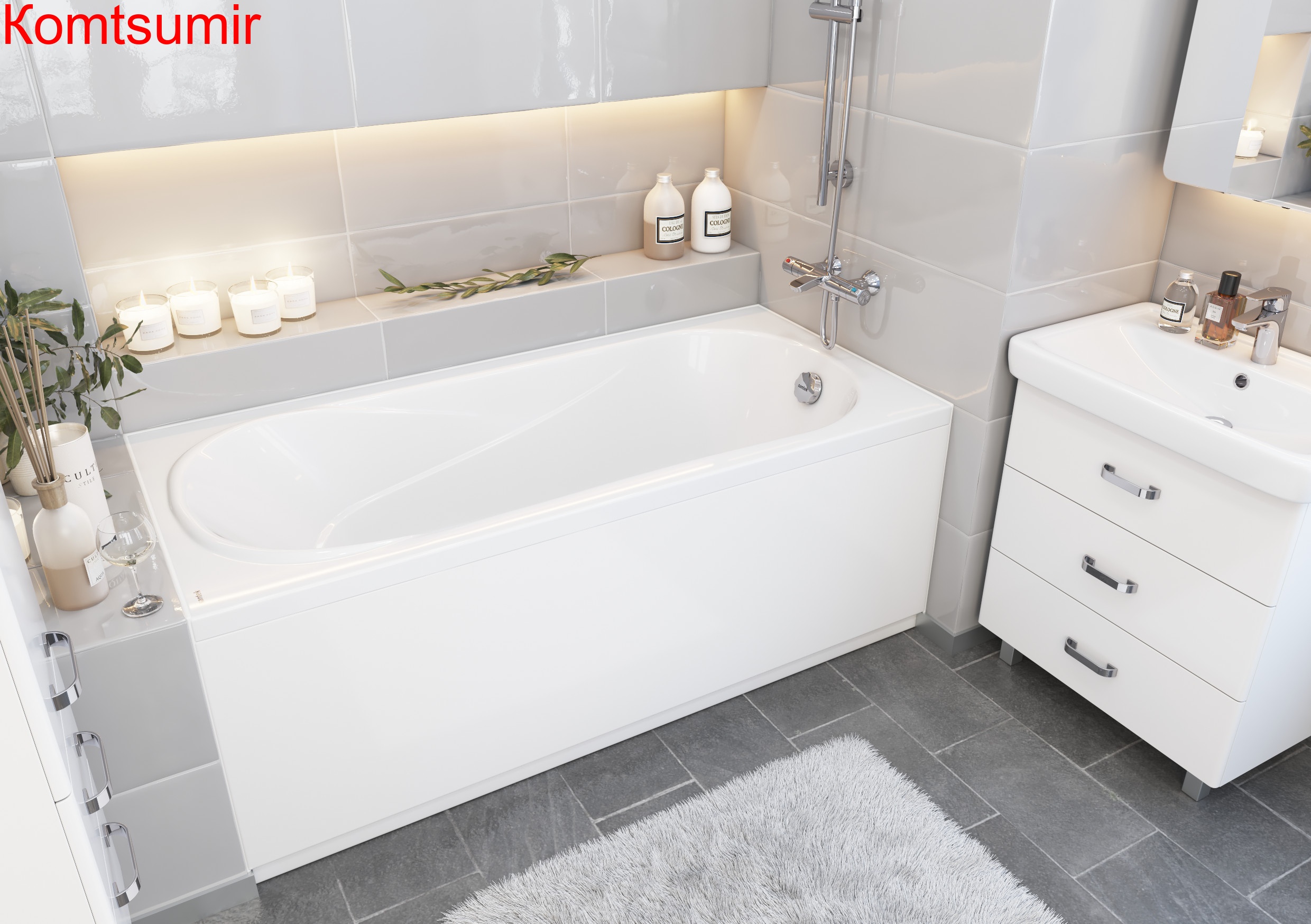 Ванна акриловая Santek КАСАБЛАНКА XL прямоугольная 180x80 Ванна акриловая Santek КАСАБЛАНКА XL прямоугольная 180x80