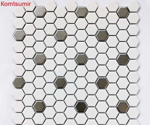 Мозаика Babylon Silver matt 6*23*26 260*300 Мозаика Babylon Silver matt 6*23*26 260*300