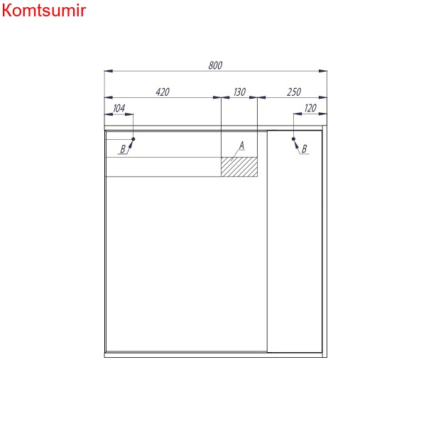 Зеркало-шкаф AQUATON Стоун 80 правая, Грецкий орех (1A228302SXC80)