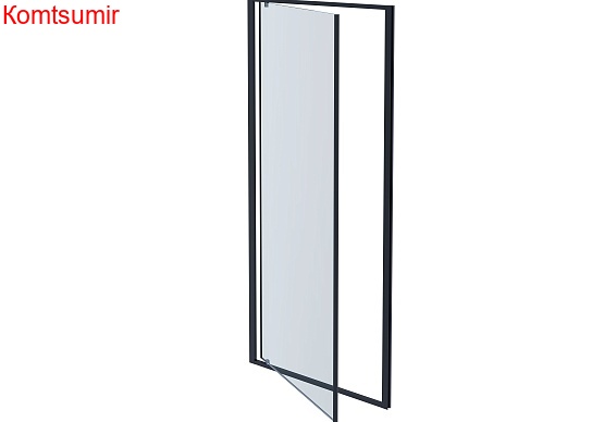 Aquatek Душевая дверь, распашная 200х100, черный матовый Aquatek Душевая дверь, распашная 200х100, черный матовый