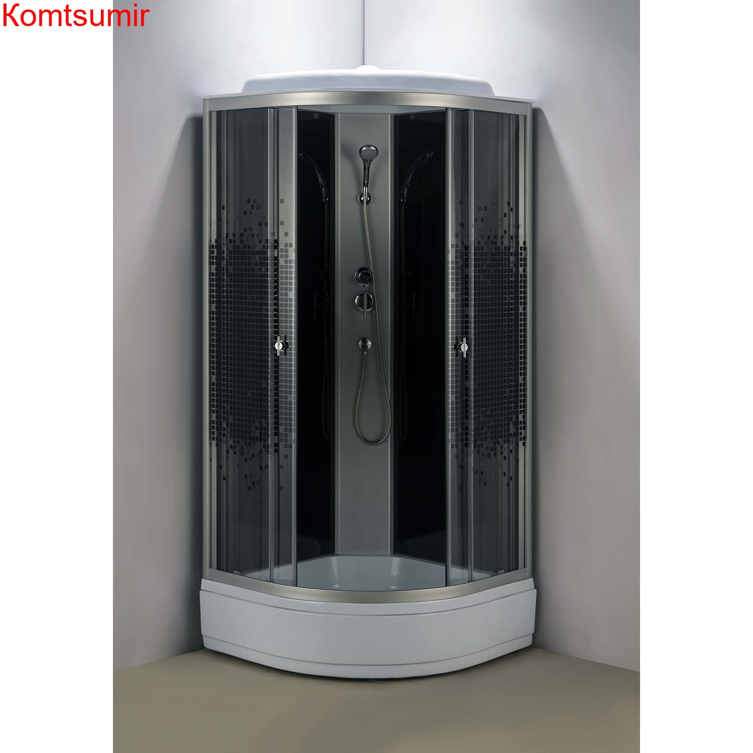 Душевая кабина Loranto 100x100x215 поддон 13 см, 4 мм прозрачное стекло с рисунком "мозайка" (CS-1000-13ТМ/М) Душевая кабина Loranto 100x100x215 поддон 13 см, 4 мм прозрачное стекло с рисунком "мозайка" (CS-1000-13ТМ/М)