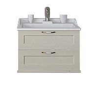 Тумба под раковину AQUATON Леон 65 подвесная, дуб бежевый (1A187001LBPR0)