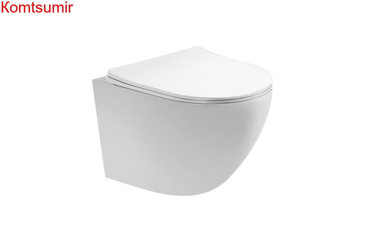 Унитаз подвесной безободковый AQUATEK ЕВРОПА AQ1900-00 490*360*320 мм, горизонтальный выпуск, тонкое сиденье с механизмом плавного закрывания, крепеж