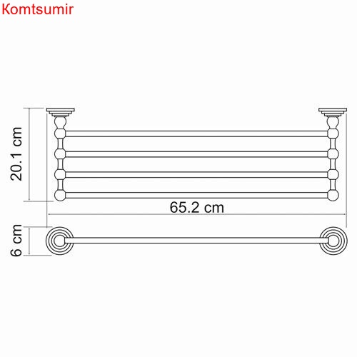 WasserKRAFT Isar K-7311 Полка для полотенец WasserKRAFT Isar K-7311 Полка для полотенец