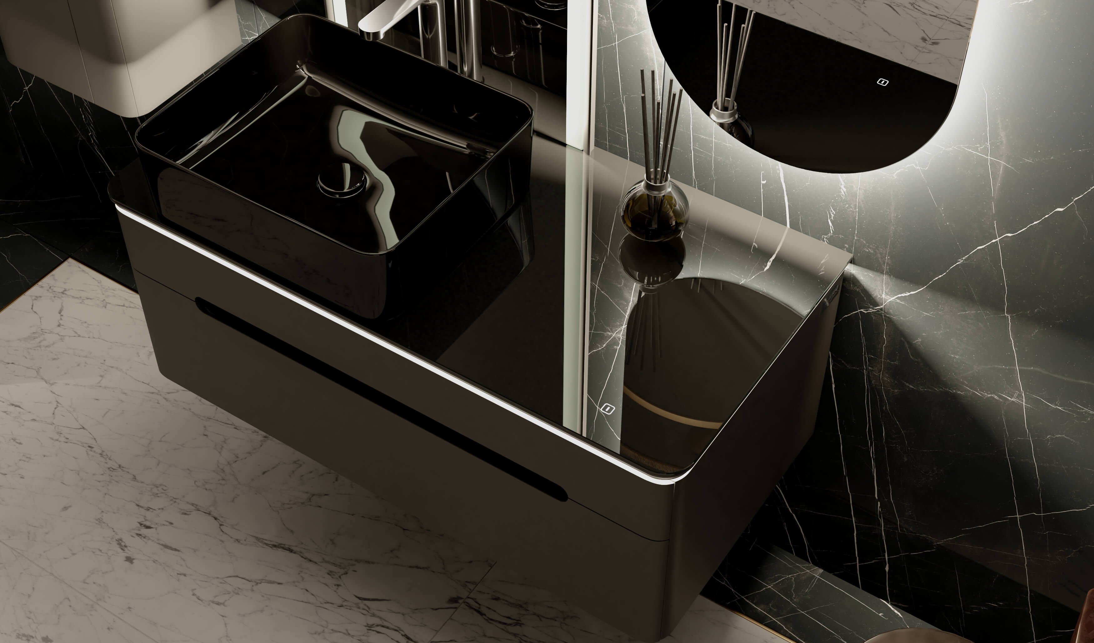 Зеркало Shine 48 с подсветкой