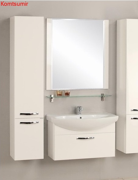 Тумба под раковину AQUATON Ария 80 подвесная, белая (1A141701AA010)