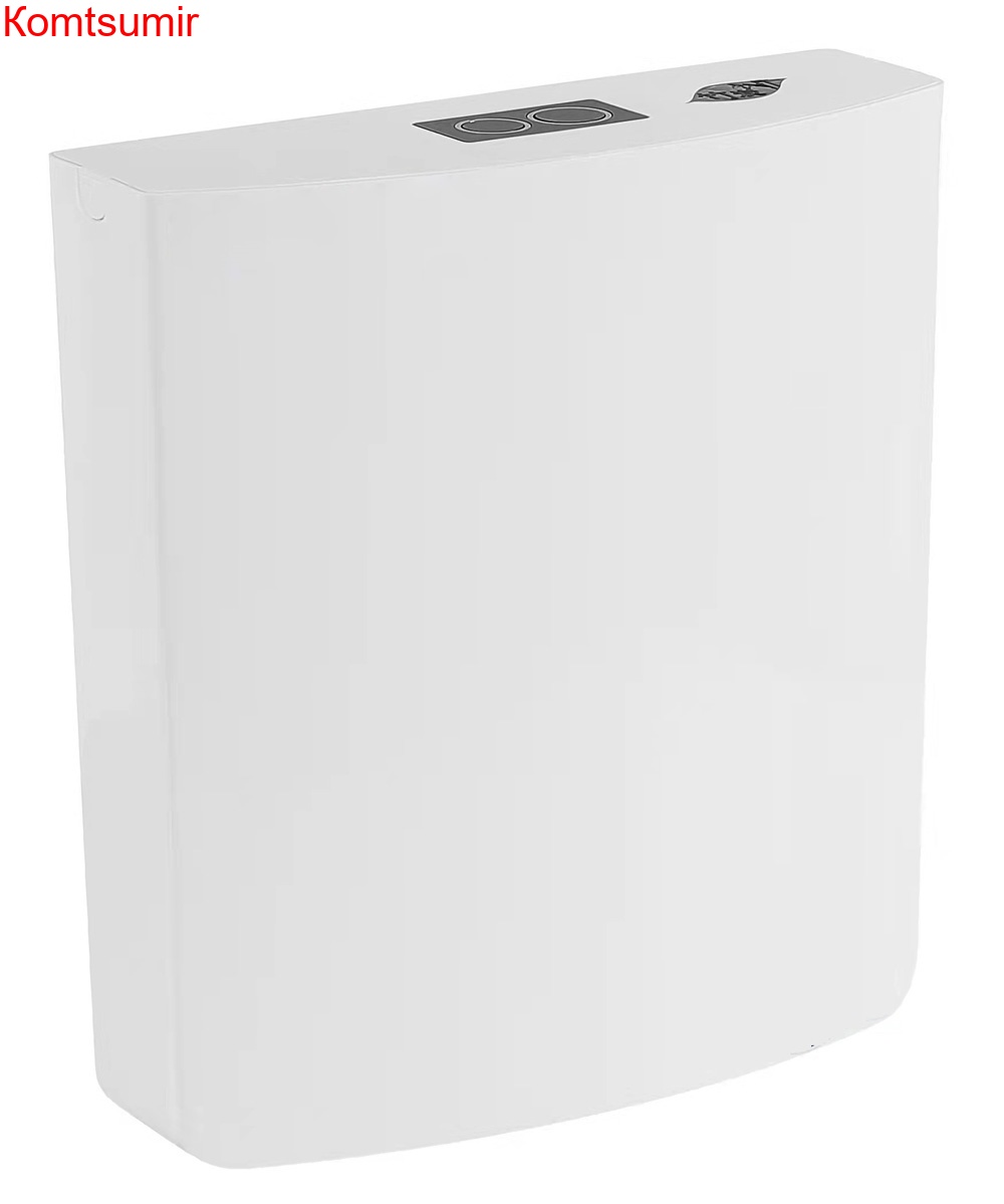 Бачок пластиковый AZARIO 360x126x390 с соединительной трубой, белый (AZ-206)