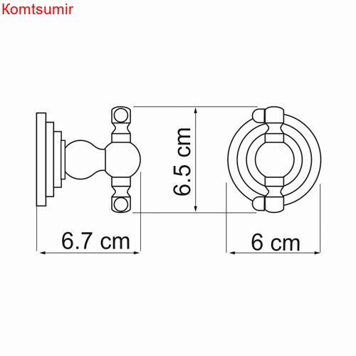 WasserKRAFT Isar K-7323D (ранее К-7323) Крючок двойной WasserKRAFT Isar K-7323D (ранее К-7323) Крючок двойной