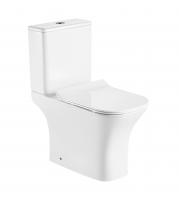 Унитаз напольный Azario FRETTA SQUARE 650х340х770 безободковый с бачком и сиденьем микролифт (AZ-1215A)