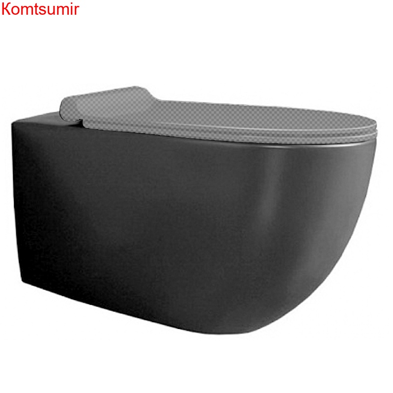 Унитаз подвесной Simas Vignoni "Rimless" 365х560х340 безободковый, с креплением F85, черный матовый (VI18nero matt)