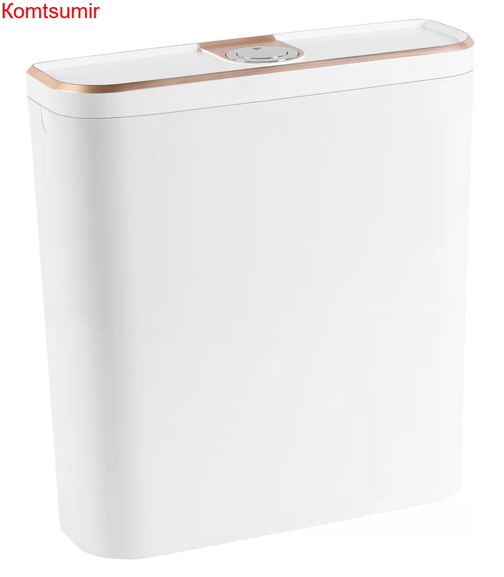 Бачок пластиковый AZARIO 370x120x395 с соединительной трубой, белый (AZ-204)