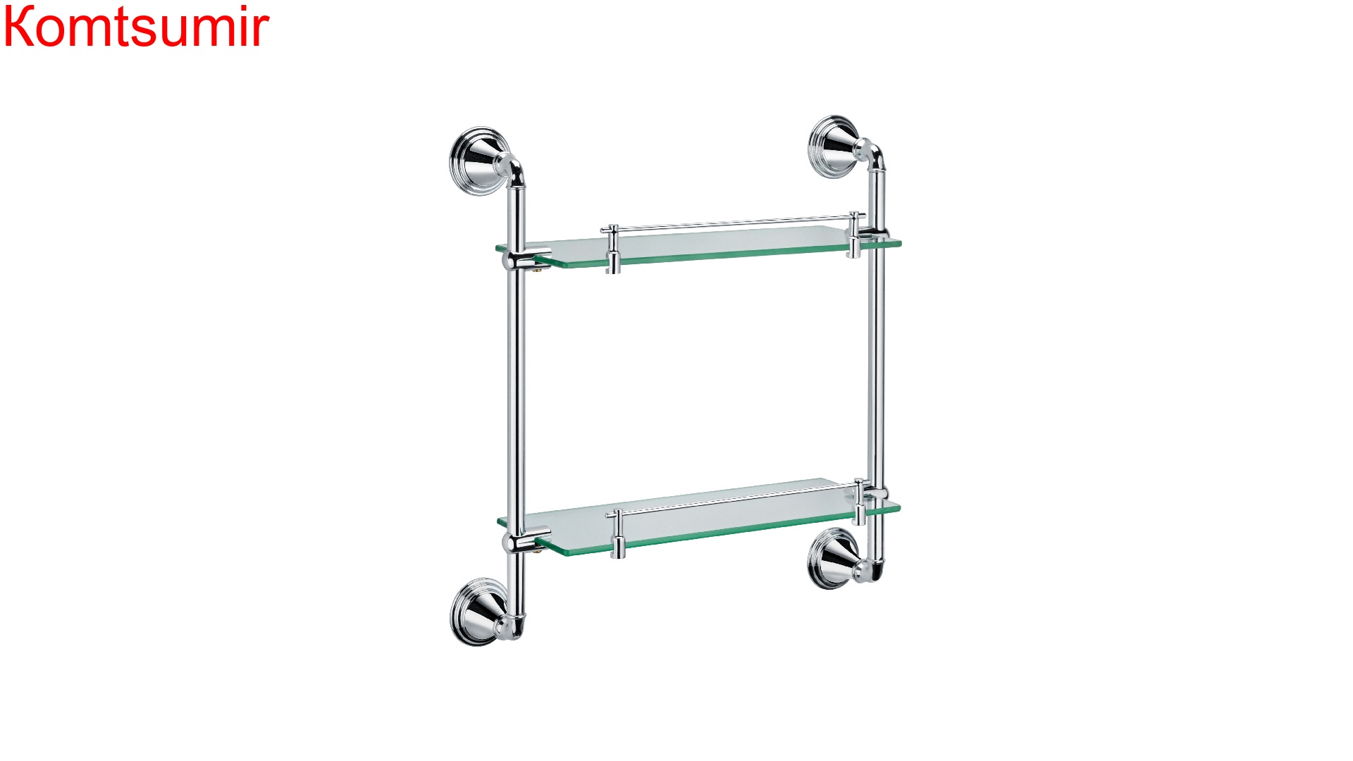 Полка стеклянная 2-х этажная Fixsen Best FX-71622