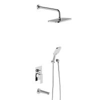 Damixa 953510000 Gala встраиваемая душевая система со смесителем и изливом, хром