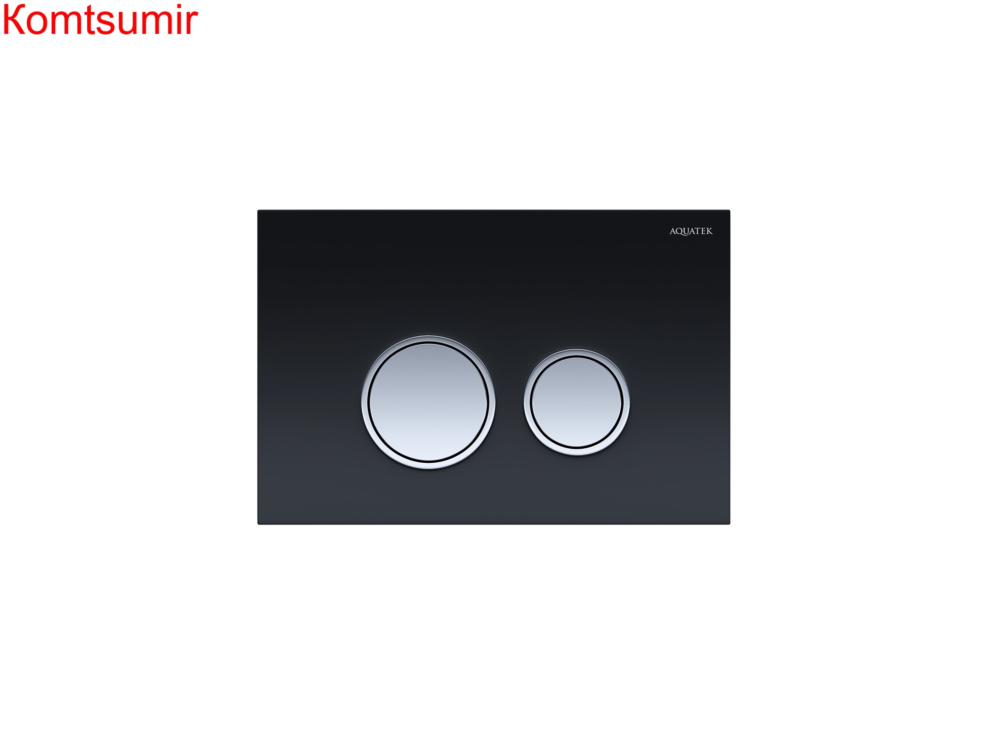 Панель смыва Aquatek Черная,закаленное стекло (клавиша круглая,ободок хром) KDI-0000029