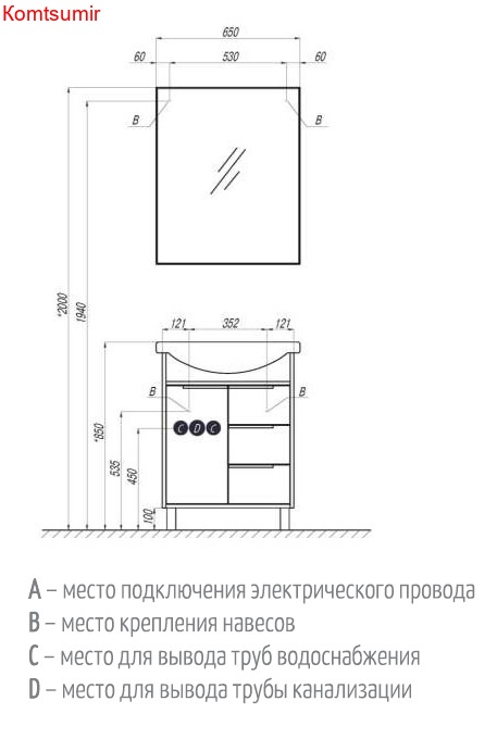 Зеркало AQUATON РИКО 65 (1A216402RI010) Зеркало AQUATON РИКО 65 (1A216402RI010)
