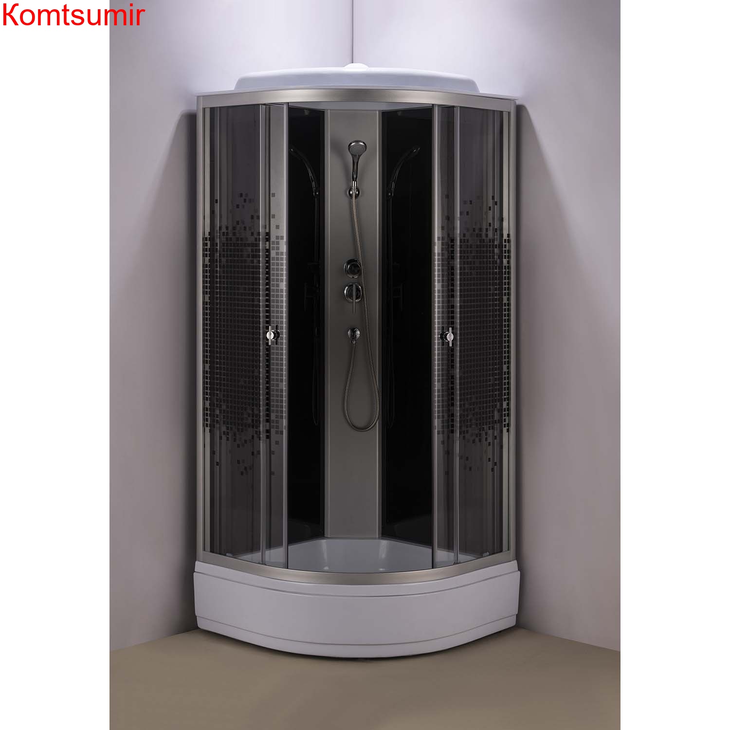 Душевая кабина Loranto 80x80x215 поддон 25 см, 4 мм прозрачное стекло с рисунком "мозайка" (CS-800-25ТМ/М) Душевая кабина Loranto 80x80x215 поддон 25 см, 4 мм прозрачное стекло с рисунком "мозайка" (CS-800-25ТМ/М)