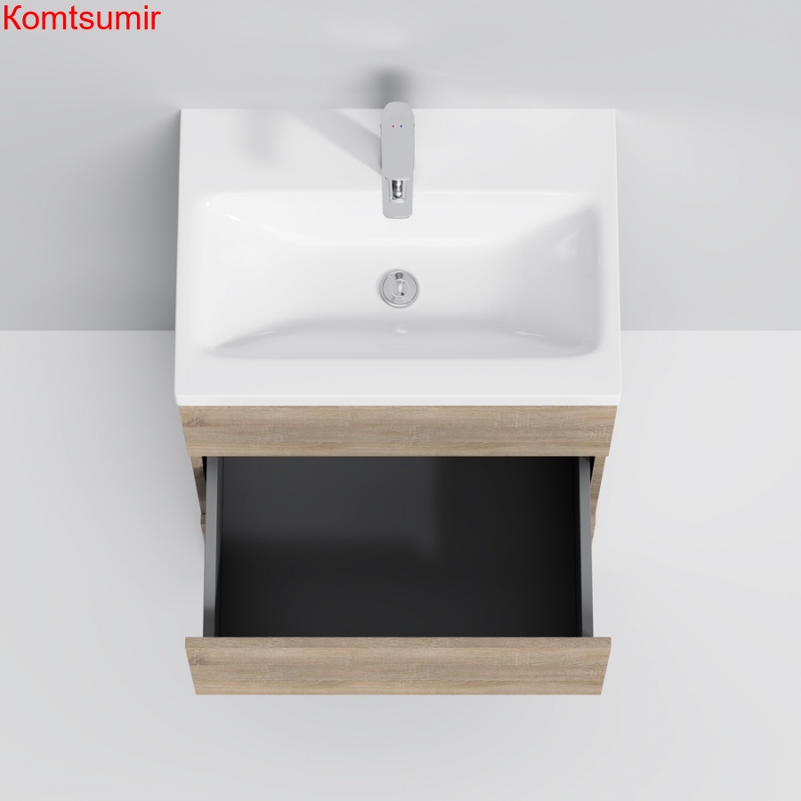 M91FSX0602OF GEM S, База под раковину, напольная, 60 см, 3 ящика, светлый дуб