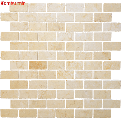 Мозаика Caramelle Mosaic Botticino POL 23x48х4 Мозаика Caramelle Mosaic Botticino POL 23x48х4