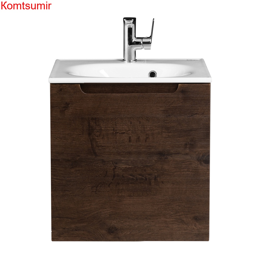 База под раковину подвесная с распашной дверцей и полкой, правосторонняя BelBagno ETNA-500-1A-SO-RW-P-R Rovere Moro