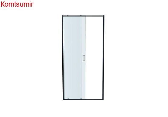 Aquatek Душевая дверь двухэлементная, раздвижная 200х100, черный матовый Aquatek Душевая дверь двухэлементная, раздвижная 200х100, черный матовый