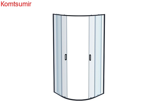 Aquatek Душевой уголок 1/4 круга, двери раздвижные 200х100x100, черный матовый Aquatek Душевой уголок 1/4 круга, двери раздвижные 200х100x100, черный матовый