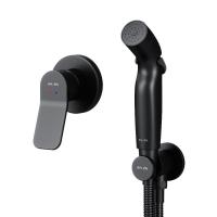 AM.PM F40H85A22 X-Joy, гигиенический набор для скрытого монтажа со смесителем для душа, черный, шт.