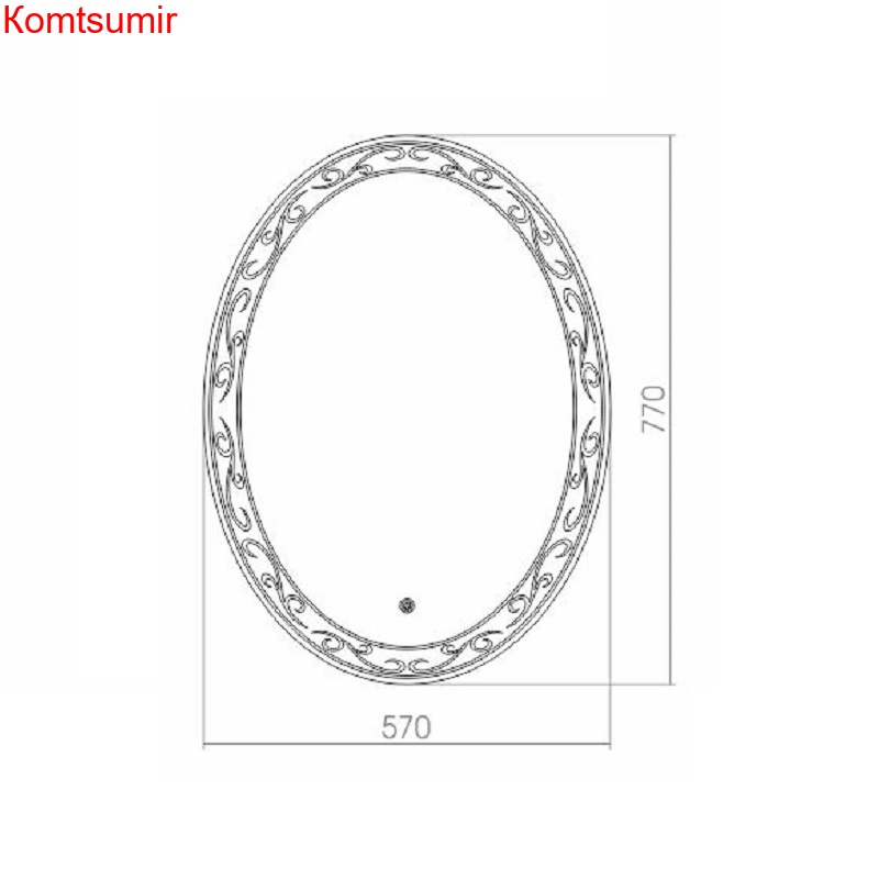 Зеркало Azario Нанси 570*770, LED-подсветка, сенсорный выключатель Зеркало Azario Нанси 570*770, LED-подсветка, сенсорный выключатель