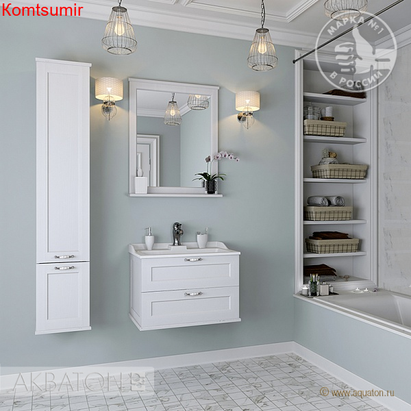 Зеркало AQUATON Леон 65 дуб белый (1A187102LBPS0)