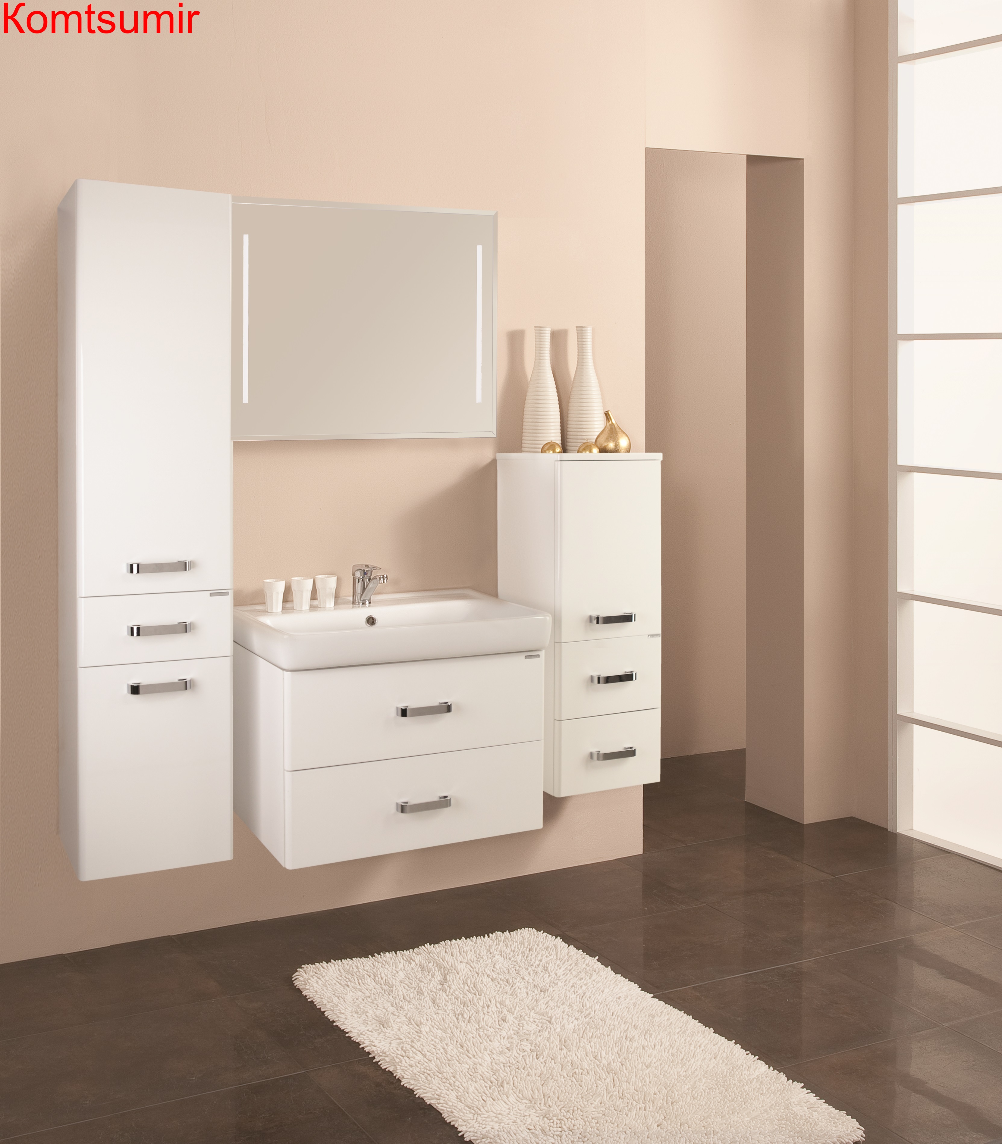 Тумба под раковину AQUATON Америна 80, белая (1A137701AM010)