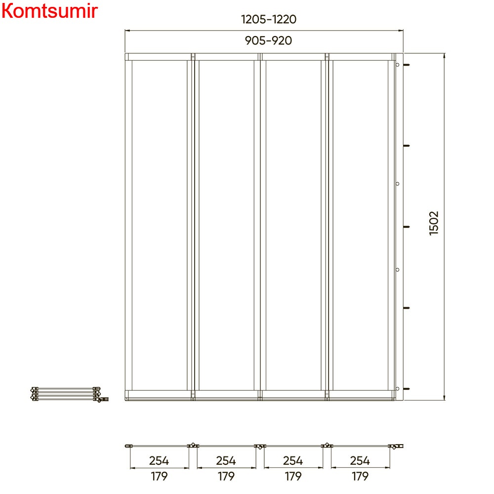 Шторка на ванну Veconi PL-74R 90*150
