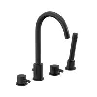Damixa 360400300 Scandinavian Pure смеситель на борт ванны, четырёхсекционный, черный матовый