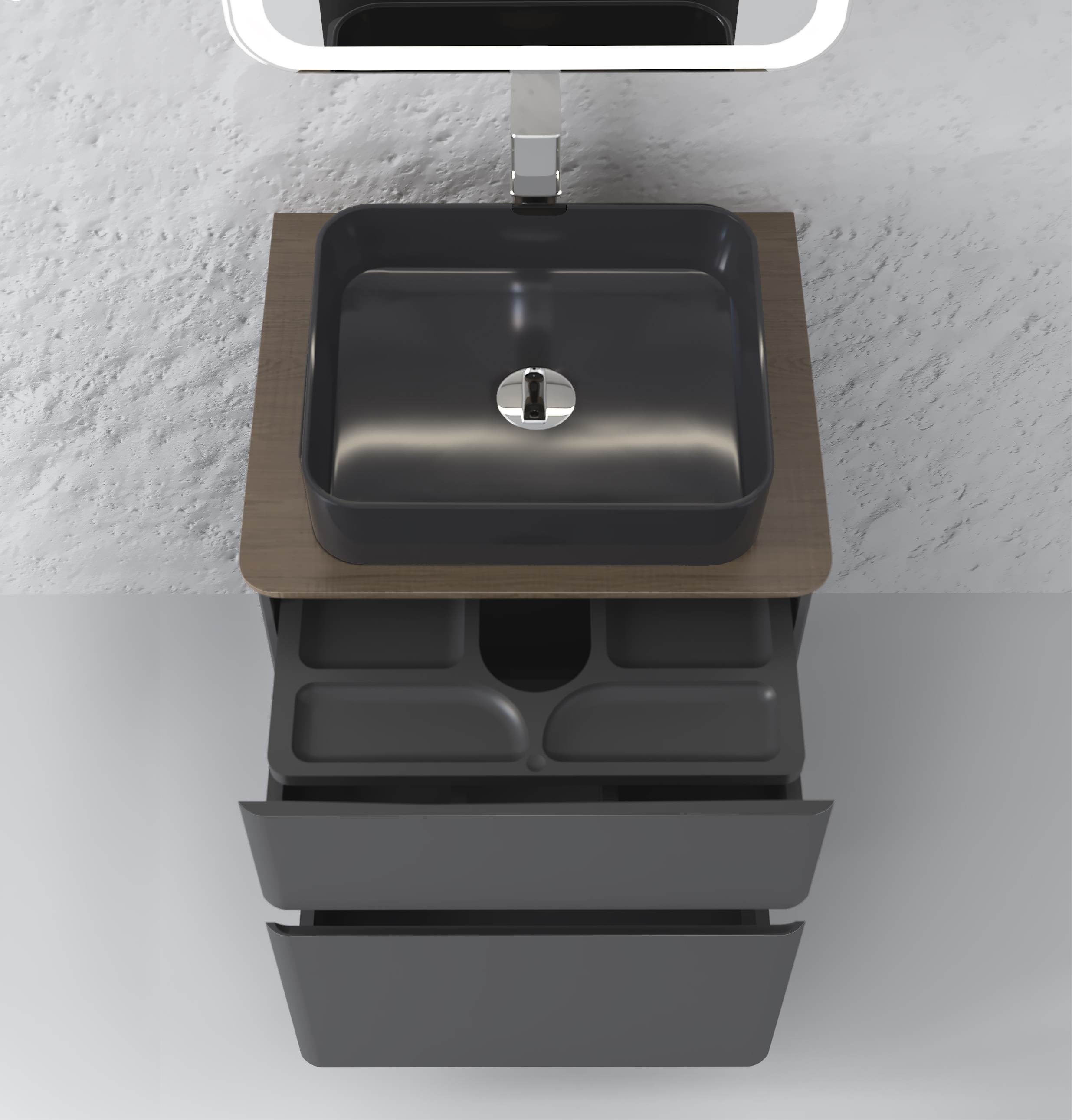 Тумба Morelle 60 напольная Антрацит/Трюфель Тумба Morelle 60 напольная Антрацит/Трюфель