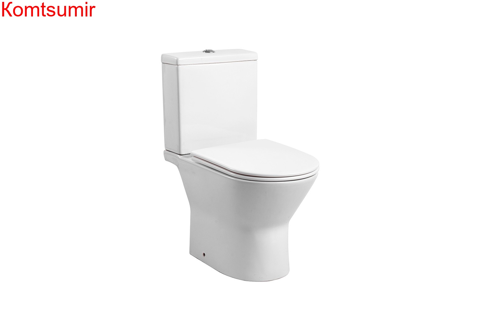 Унитаз напольный ободковый с бачком AQUATEK ЛЕОН AQ2785-00 595*370*815 мм, горизонтальный выпуск, тонкое сиденье с механизмом плавного закрывания, крепеж