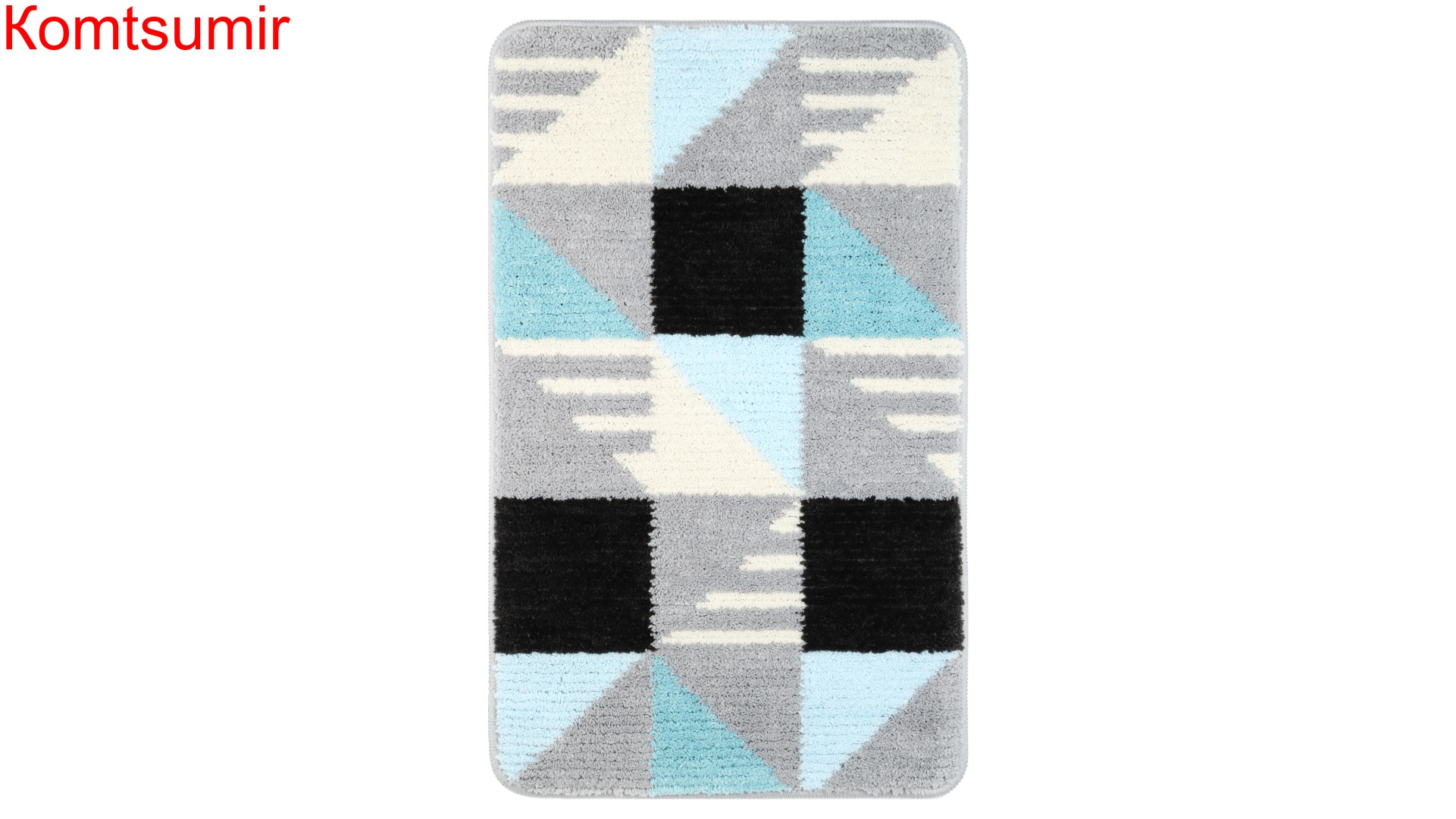 Коврик для ванной Fixsen Visa 1-ый, FX-5005Z, серо-бирюзовый, 50х80см