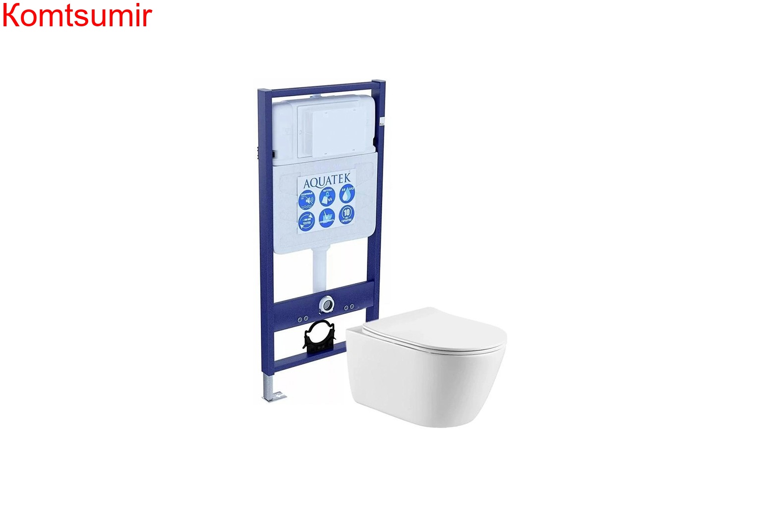 SET AQUATEK ОБЕРОН (рама AQUATEK Standard INS-0000012(без клавиши и крепежа)+унитаз ОБЕРОН AQ1363W-00 с тонким сиденьем soft-close,