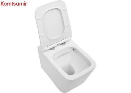 Унитаз подвесной Aqanet Logan L2W безободковый, с крышкой сидение Soft Close, цвет белый.