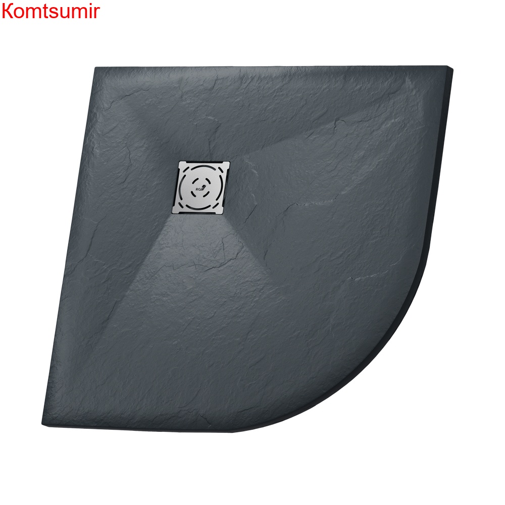 Душевой поддон полукруглый RGW ST/R-G Графит 900x900 Душевой поддон полукруглый RGW ST/R-G Графит 900x900