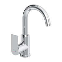 Damixa 470220000 Apollo Смеситель для умывальника с поворотным изливов, хром