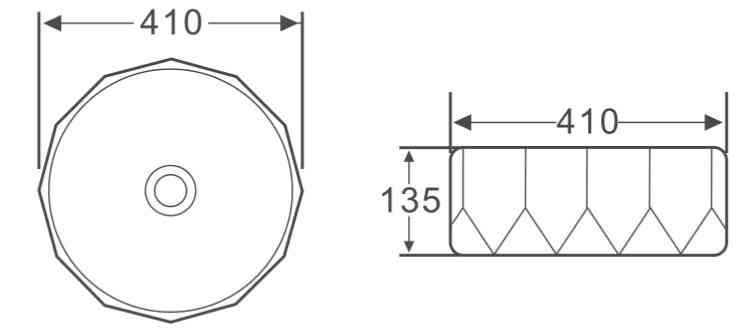 Раковина накладная керамическая черная BB1409H301
