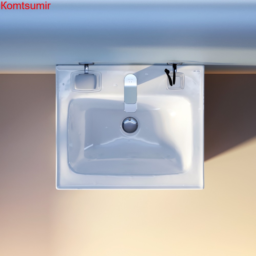 M85AWCC0552WG64 X-Joy, Раковина мебельная, керамическая, 55 см, встроенная, цвет: белый, глянец