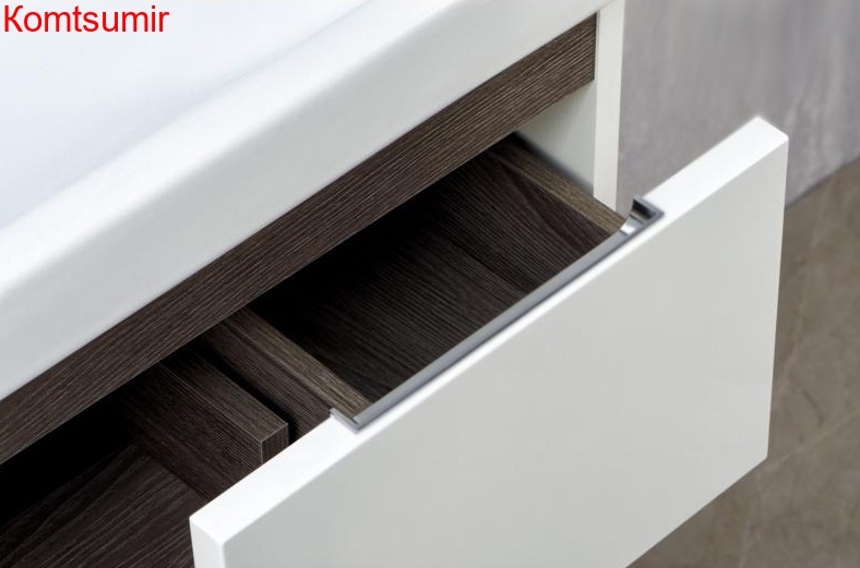 Тумба под раковину AQUATON Рене 60 подвесная Белый/Грецкий орех (1A258501NRC80)