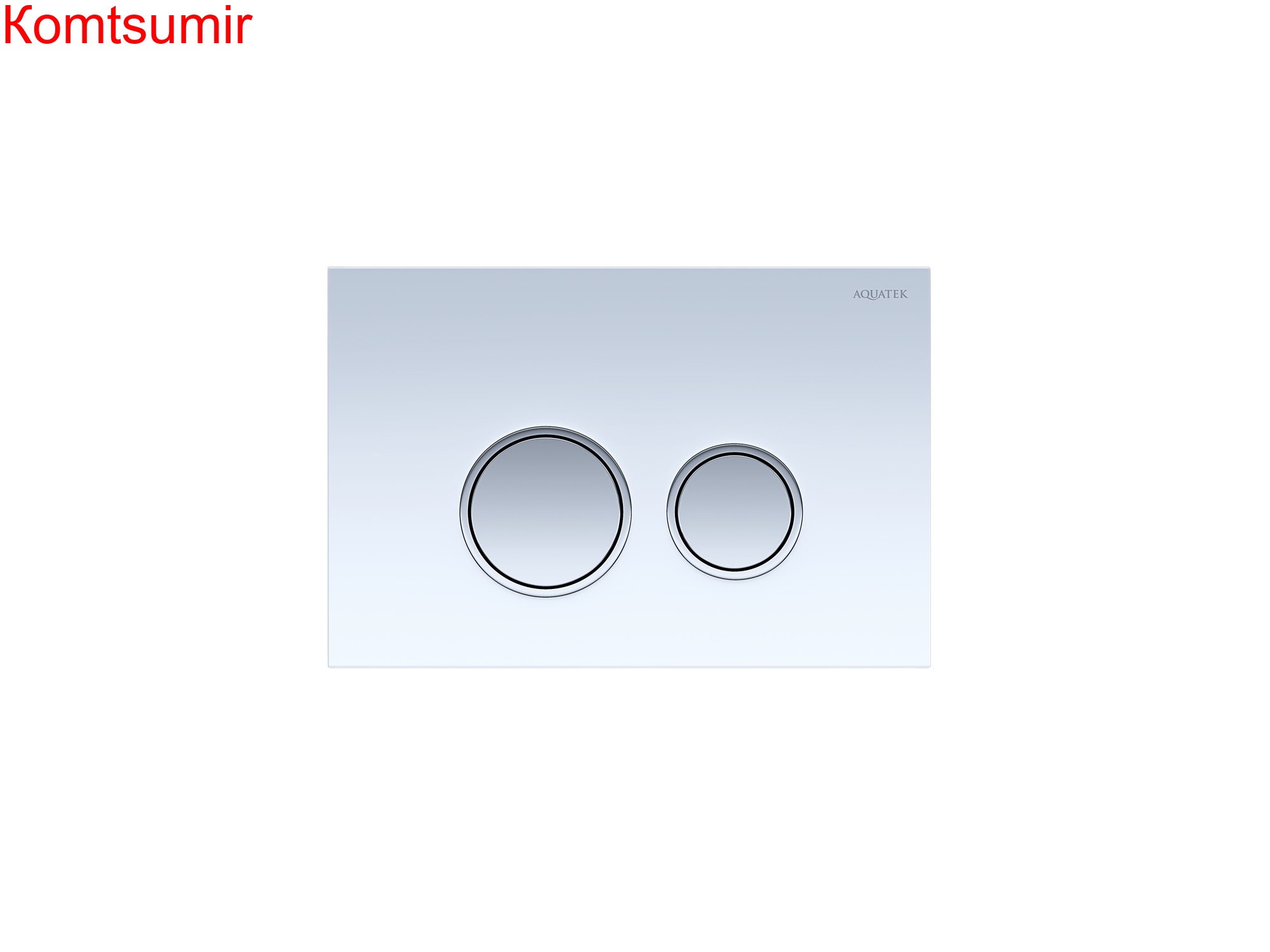 Панель смыва Aquatek Белая,закаленное стекло (клавиша круглая,ободок хром) KDI-0000028